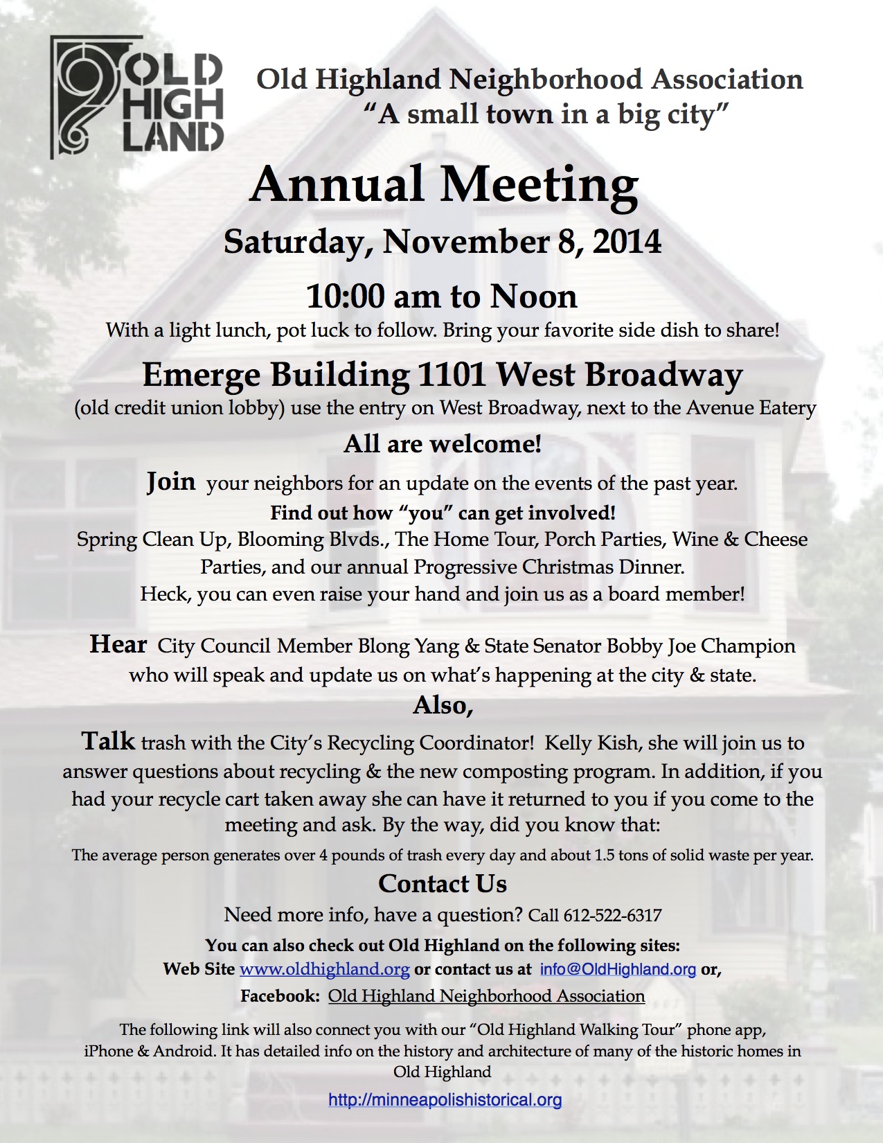 Annual Meeting Flyer 2014